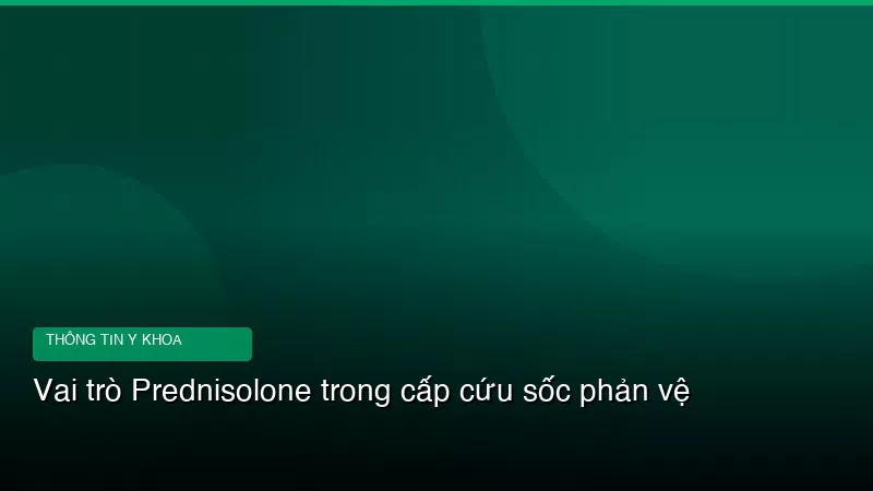 Vai trò Prednisolone trong cấp cứu sốc phản vệ